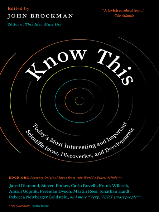 Title details for Know This by John Brockman - Available